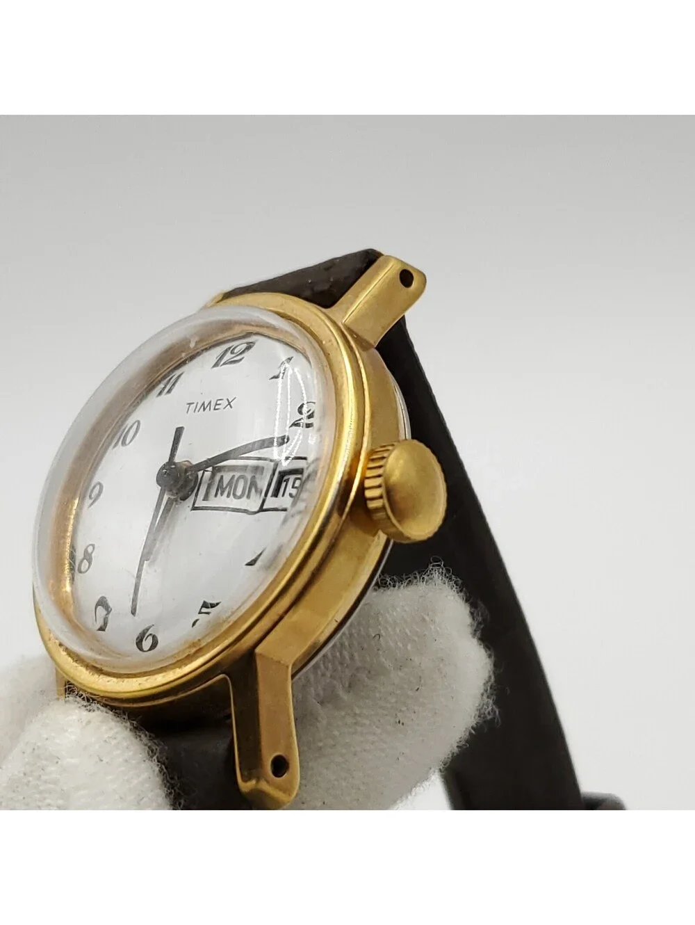 Timex Mechanical White Day/Date Dial Womens Watch 24mm Running